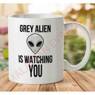 Art Hediye 1-1421 Grey Alien is Watching You İki Tarafı Baskılı Kupa Bardak