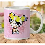 Art Hediye 1-1442 Harley Quinn Powerpuff Girls Bubbles Suicide Squad İki Tarafı Baskılı Kupa Bardak
