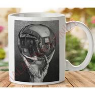 Art Hediye 1-146 ESCHER HAND DÜNYA ELİMDE İki Tarafı Baskılı Kupa Bardak