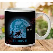 Art Hediye 1-1770 Doctor Who Allons Y Lets Go İki Tarafı Baskılı Kupa Bardak