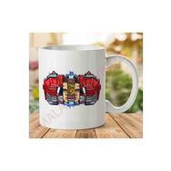 Art Hediye 1-1873 Red Ranger Power Rangers İki Tarafı Baskılı Kupa Bardak