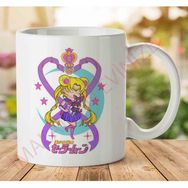 Art Hediye 1-1913 Sailor Moon and Lunajpeg İki Tarafı Baskılı Kupa Bardak