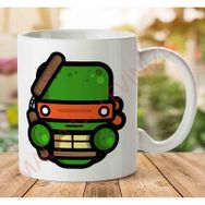 Art Hediye 1-1970 Simpler Michelangelo Teenage Mutant Ninja Turtlesjpeg İki Tarafı Baskılı Kupa Bardak