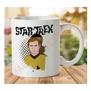 Art Hediye 1-2018 Star Trek Animated Grunge Captain Kirkjpeg İki Tarafı Baskılı Kupa Bardak
