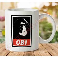 Art Hediye 1-2062 Star Wars Obey Obi iki Tarafı Baskılı Kupa Bardak