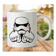 Art Hediye 1-2072 Star Wars Stormtrooper Dark Side Knuckles İki Tarafı Baskılı Kupa Bardak