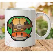 Art Hediye 1-2135 Super Mario Mushroom Michelangelo Teenage Mutant Ninja Turtlesjpeg İki Tarafı Baskılı Kupa Bardak