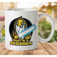 Art Hediye 1-2168 Thats A Padawan Jasper Beardly The Simpsons Star Wars İki Tarafı Baskılı Kupa Bardak