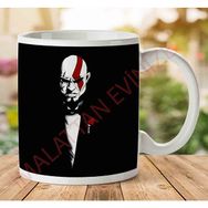 Art Hediye 1-2184 The Godfather Kratos God Of War And Death İki Tarafı Baskılı Kupa Bardak