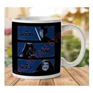 Art Hediye 1-2186 the Good the Dad and the Ugly Star Wars İki Tarafı Baskılı Kupa Bardak