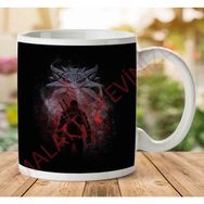 Art Hediye 1-2254 Witcher Geralt Of Rivia And Logo İki Tarafı Baskılı Kupa Bardak