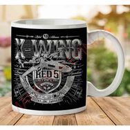 Art Hediye 1-2260 X Wing Red 5 Star Wars İki Tarafı Baskılı Kupa Bardak