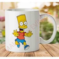 Art Hediye 1-2300 Bart Simpson İki Tarafı Baskılı Kupa Bardak