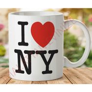 Art Hediye 1-233 I Love Ny İki Tarafı Baskılı Kupa Bardak