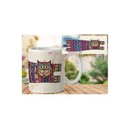Art Hediye 1-252 Desenli Kedi İki Tarafı Baskılı Kupa Bardak