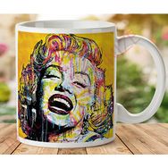 Art Hediye 1-569 Marilyn Monroe Art İki Tarafı Baskılı Kupa Bardak