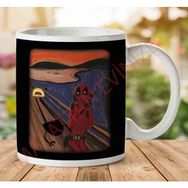 Art Hediye 1-708 Edward Munch The Deadpool Scream İki Tarafı Baskılı Kupa Bardak