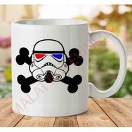 Art Hediye 1-727 3D X Trooper Star Wars İki Tarafı Baskılı Kupa Bardak