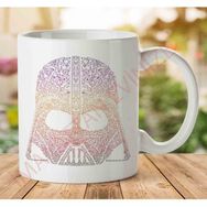 Art Hediye 1-848 Darth Vader Neon Pattern Helmet Star Warsjpeg İki Tarafı Baskılı Kupa Bardak