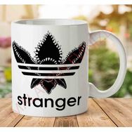 Art Hediye 1-916 Adidas Stranger Things İki Tarafı Baskılı Kupa Bardak