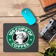 Art Hediye 100 Cups of Coffee Baskılı 23x19 cm Mouse Pad