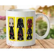 Art Hediye 3lü tema Star Wars İki Tarafı Baskılı Kupa Bardak
