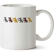Art Hediye 6 Köpek İki Tarafı Baskılı Kupa Bardak