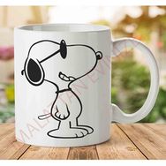 Art Hediye A2404 Funny Snoopy İki Tarafı Baskılı Kupa Bardak