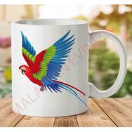 Art Hediye A2487 Parrot-Papağan İki Tarafı Baskılı Kupa Bardak
