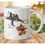Art Hediye A2582 Tom And Jerry İki Tarafı Baskılı Kupa Bardak