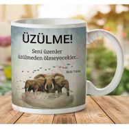 Art Hediye A2785 Nebi Yıldız Üzülme İki Tarafı Baskılı Kupa Bardak