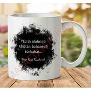 Art Hediye A2789 Necip Fazıl Kısakürek Sonbahar İki Tarafı Baskılı Kupa Bardak