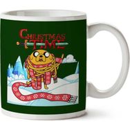 Art Hediye Adventure Christmas Time Jake Scarf Ice World Cartoon Network Iki Tarafı Baskılı Kupa Bardak