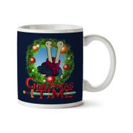 Art Hediye Adventure Christmas Time Wreath Two Headed Duck Cartoon Network Iki Tarafı Baskılı Kupa Bardak