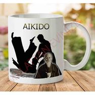 Art Hediye Aikido By Murihei Uesheda İki Tarafı Baskılı Kupa Bardak