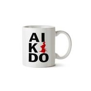 Art Hediye Aikido Tasarım Yazı İki Tarafı Baskılı Kupa Bardak