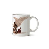 Art Hediye Angel-Warrior-Free-Png-Image Iki Tarafı Baskılı Kupa