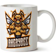 Art Hediye Angry Bee Iki Tarafı Baskılı Kupa