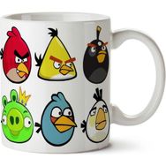 Art Hediye Angry Birds Pop Star Iki Tarafı Baskılı Kupa