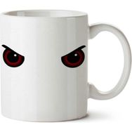 Art Hediye Angry Owl Eyes Iki Tarafı Baskılı Kupa