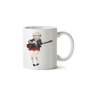 Art Hediye Anime Gitar Kadın İki Tarafı Baskılı Kupa Bardak