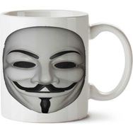 Art Hediye Anonymous-Mask-Png-Hd Iki Tarafı Baskılı Kupa