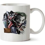 Art Hediye Arlequina-Coringa Joker Iki Tarafı Baskılı Kupa Bardak