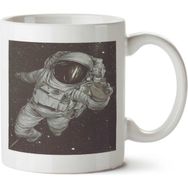 Art Hediye Astronauta Astronot İki Tarafı Baskılı Kupa Bardak