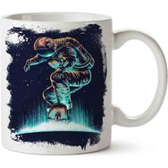Art Hediye Astronot İki Tarafı Baskılı Kupa Bardak