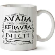 Art Hediye Avadra Kedavra Bıtch.png Iki Tarafı Baskılı Kupa Bardak