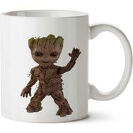 Art Hediye Baby Groot Guardians Of The Galaxy Marvel.png Iki Tarafı Baskılı Kupa Bardak