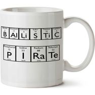 Art Hediye Ballistic Pirate Balistik Korsan Periyodik Cetvel İki Tarafı Baskılı Kupa Bardak