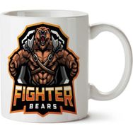 Art Hediye Bear Fighter Baskılı Kupa