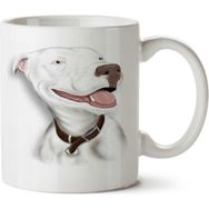 Art Hediye Beyaz Bulldog Baskılı Kupa